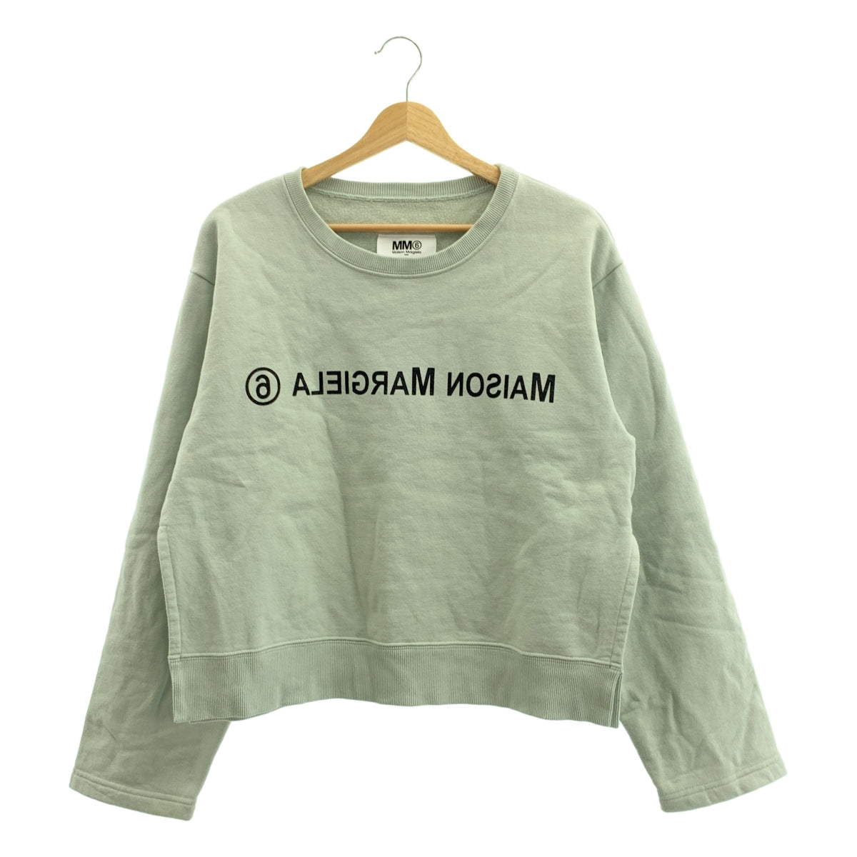 MM6 Maison Margiela / エムエムシックスメゾンマルジェラ | 2019AW | ロゴ スリット クルーネック オーバー スウェット トレーナー | S | レディース