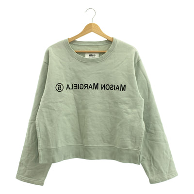 MM6 Maison Margiela / エムエムシックスメゾンマルジェラ | 2019AW | ロゴ スリット クルーネック オーバー スウェット トレーナー | S | レディース