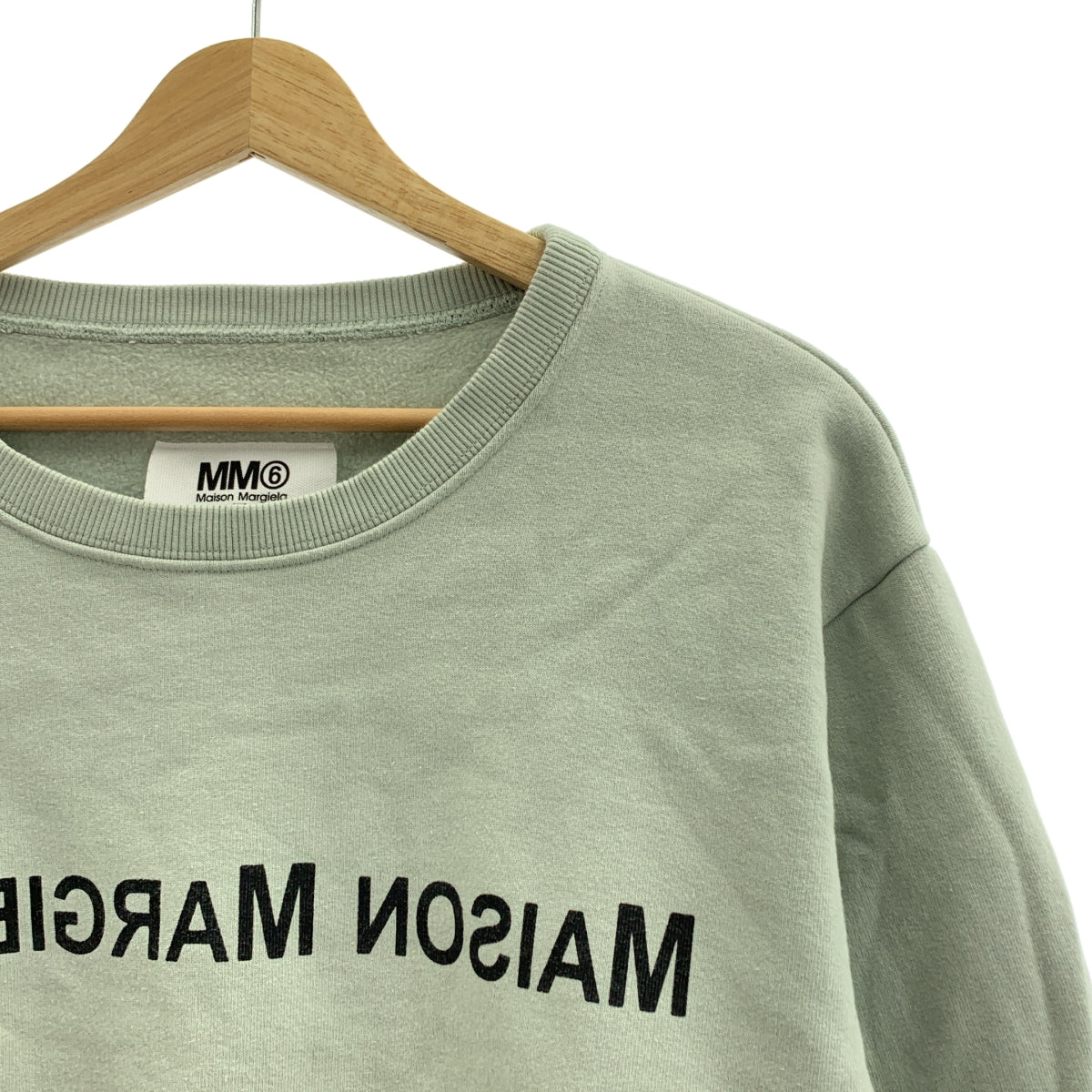 MM6 Maison Margiela / エムエムシックスメゾンマルジェラ | 2019AW | ロゴ スリット クルーネック オーバー スウェット トレーナー | S | レディース