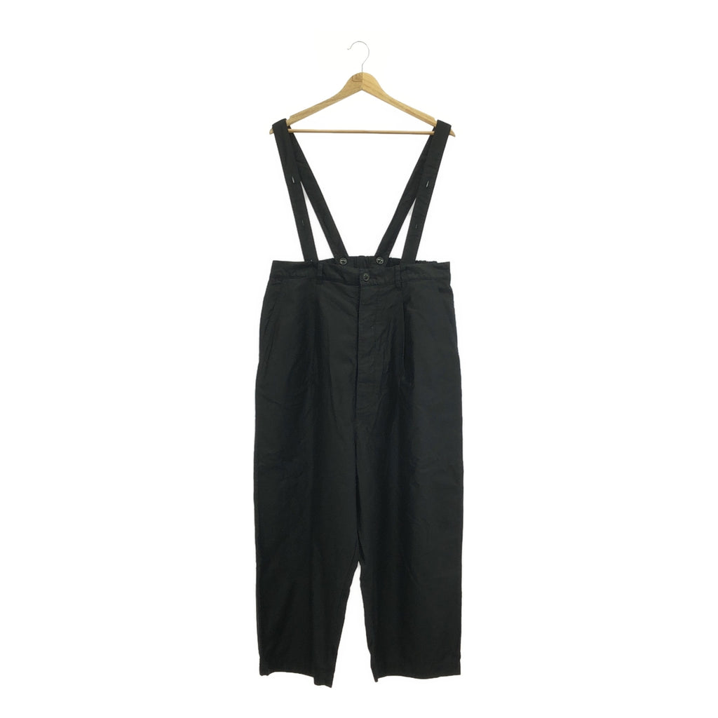 nest robe / ネストローブ | コットン モールスキン サスペンダー付 パンツ | F | ブラック | レディース