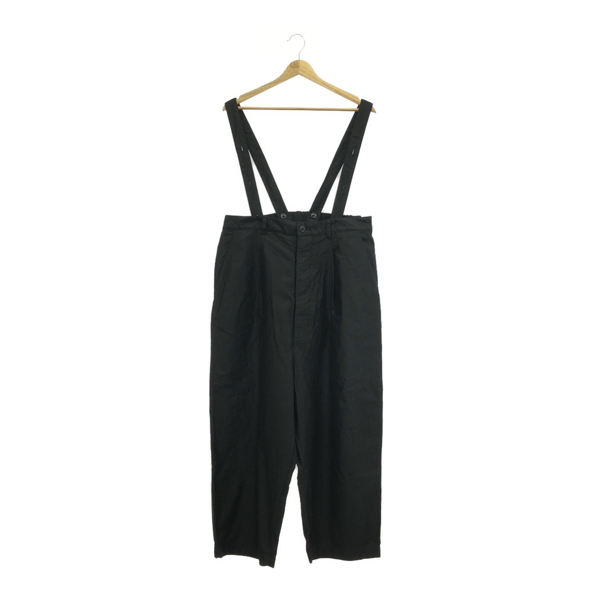 nest robe / ネストローブ | コットン モールスキン サスペンダー付 パンツ | F | ブラック | レディース