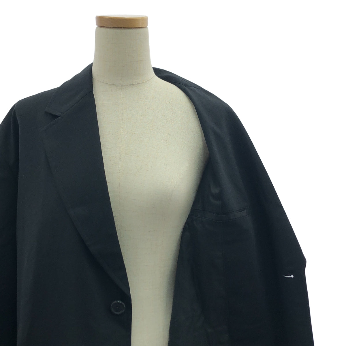 [近新] JUNYA WATANABE COMME des GARÇONS / 渡邊淳彌 | 2021 春夏 | 單件切斯特菲爾德大衣 / 全襯裡 | XS 碼 | 黑色 | 女款