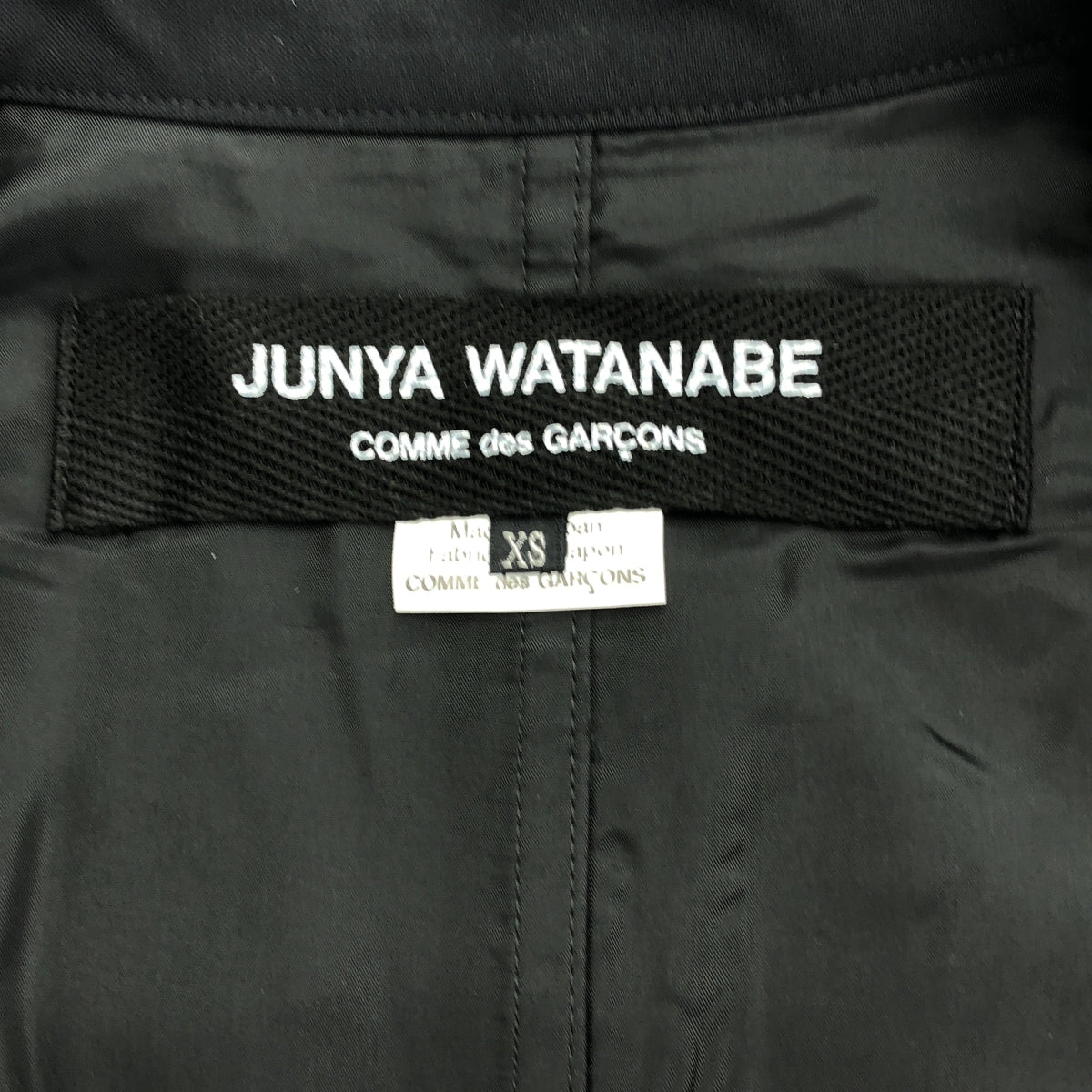 [近新] JUNYA WATANABE COMME des GARÇONS / 渡邊淳彌 | 2021 春夏 | 單件切斯特菲爾德大衣 / 全襯裡 | XS 碼 | 黑色 | 女款