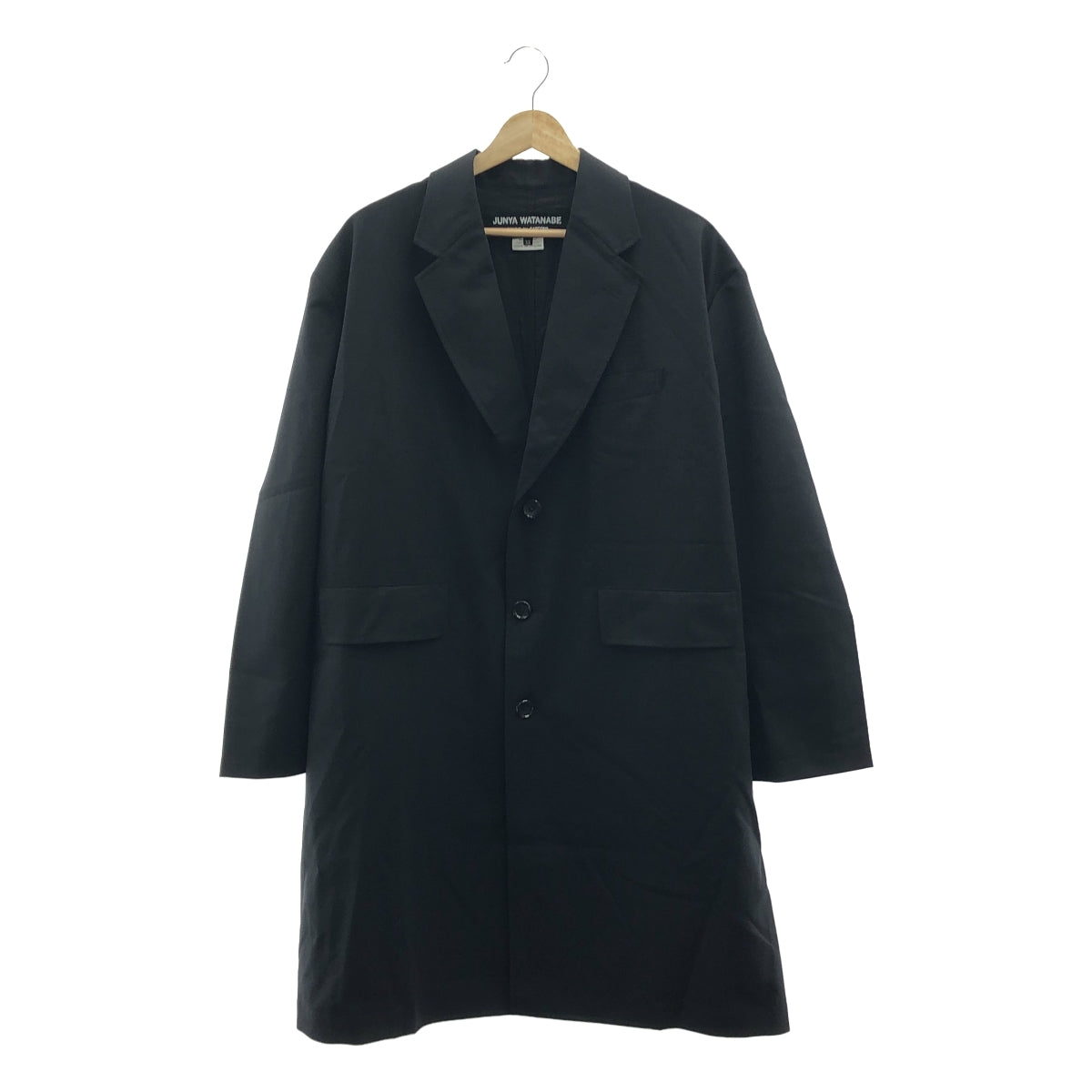 [近新] JUNYA WATANABE COMME des GARÇONS / 渡邊淳彌 | 2021 春夏 | 單件切斯特菲爾德大衣 / 全襯裡 | XS 碼 | 黑色 | 女款