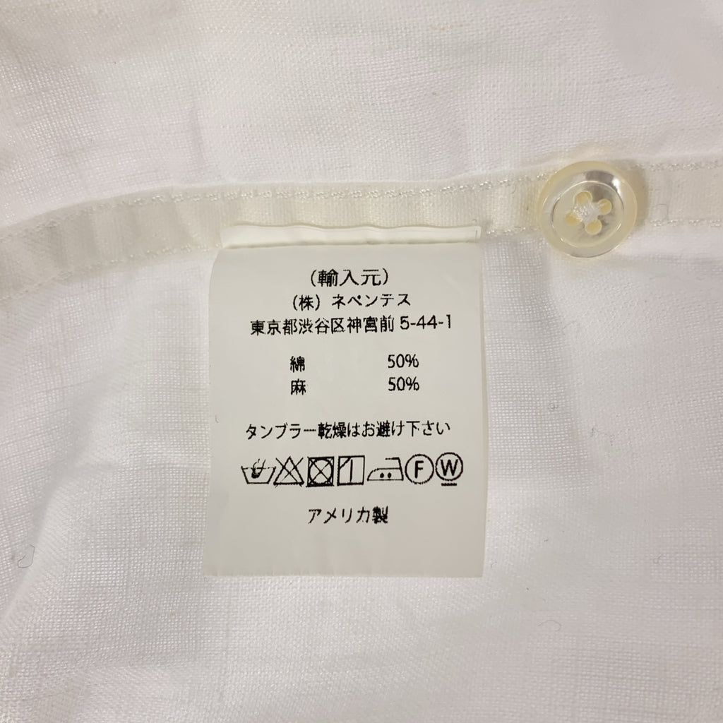 Engineered Garments / 엔지니어드 가멘츠 | 스탠드 컬러 코튼 린넨 셔츠 | S | 남성