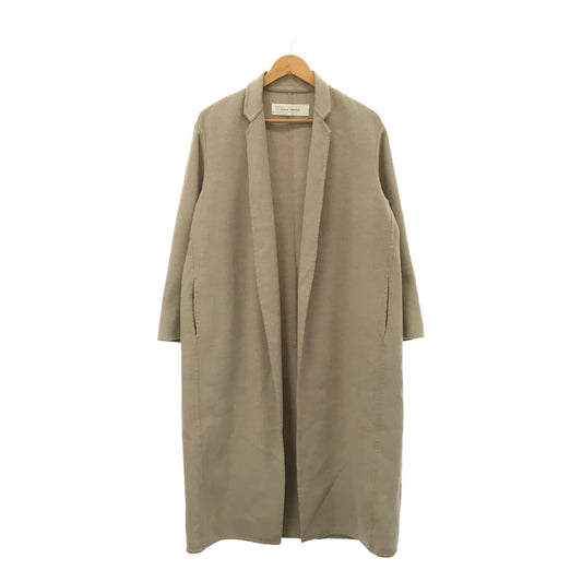 PLAIN PEOPLE | Wool/cashmere blend buttonless chesterfield coat | Size 3 | Beige | Women's