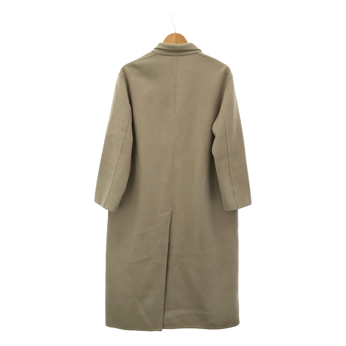 PLAIN PEOPLE | Wool/cashmere blend buttonless chesterfield coat | Size 3 | Beige | Women's