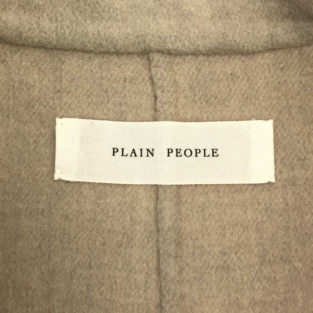 PLAIN PEOPLE | Wool/cashmere blend buttonless chesterfield coat | Size 3 | Beige | Women's