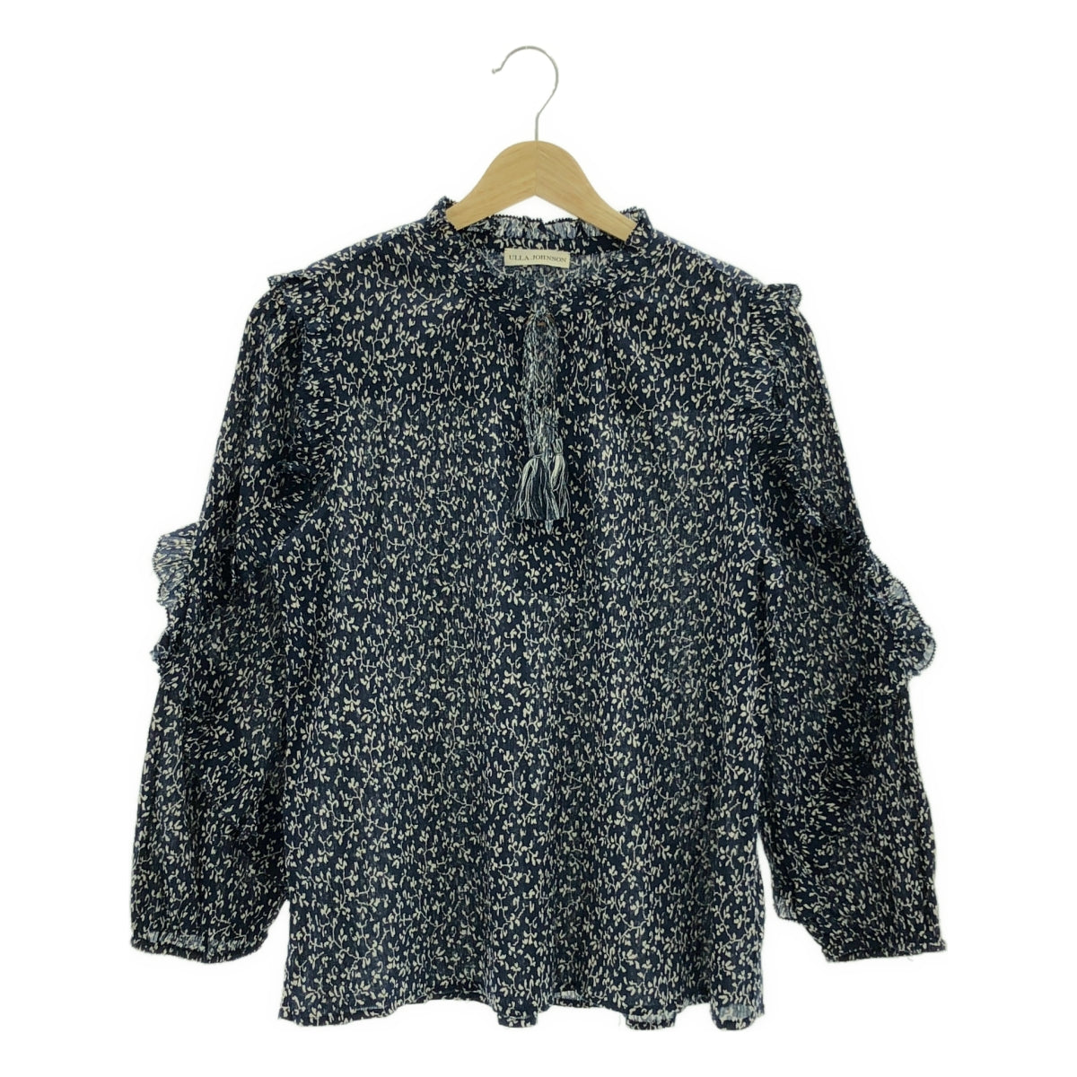 ULLA JOHNSON | 棉質荷葉邊襯衫 | 尺寸 4 | 女款