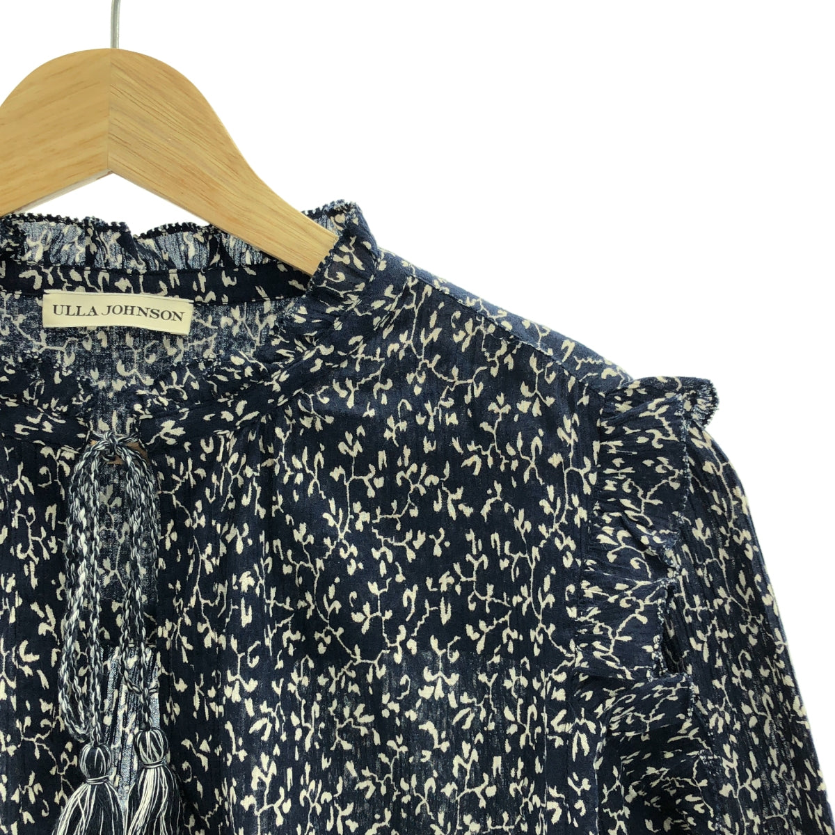 ULLA JOHNSON | 棉質荷葉邊襯衫 | 尺寸 4 | 女款