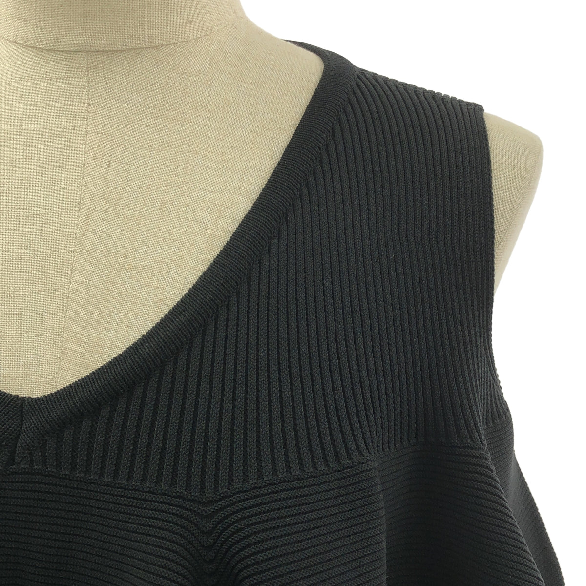 CFCL / シーエフシーエル | POTTERY LUCENT DRESS 2 シアー切替 ノースリーブ ワンピース | ブラック | レディース