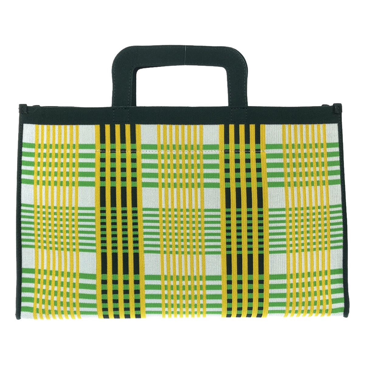 [New] MARNI | 2024SS | Plaid Briefcase Bag Tote Bag | Yellow/White/Green | Women's