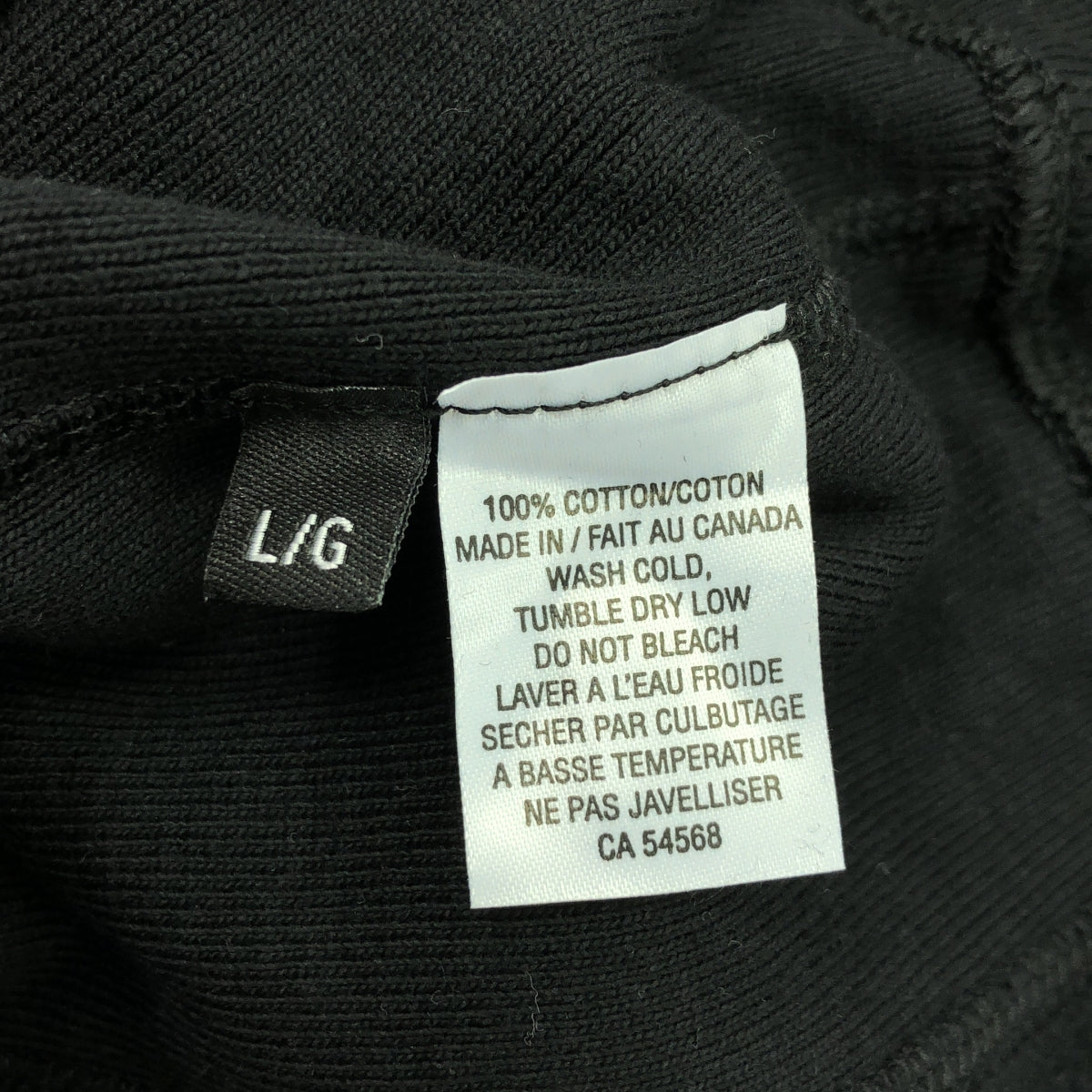 喚醒紐約 |標誌刺繡連帽運動衫 | L |黑色 |男士