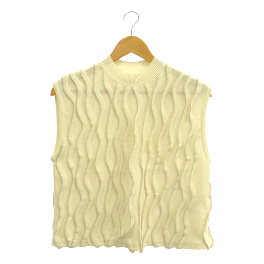 3.1 Phillip Lim / 쓰리원 필립 림 | Wavy Stitch Cotton Pullover 웨이브 스티치 민소매 코튼 니트 | S | 여성