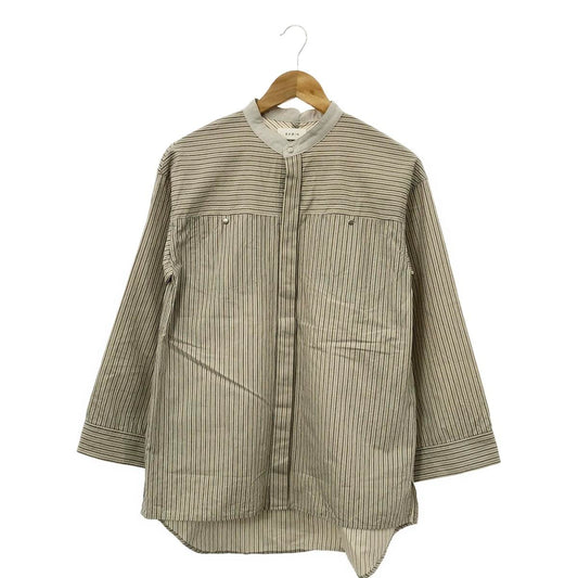 EARIH | Fly front band collar shirt | 36 | Gray | Women's