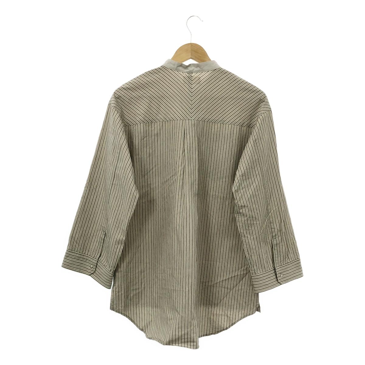 EARIH | Fly front band collar shirt | 36 | Gray | Women's