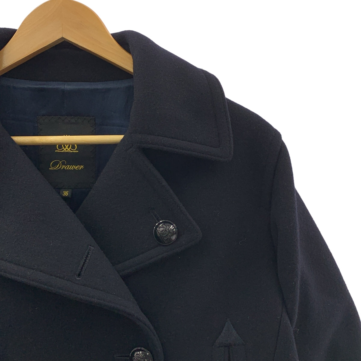 Drawer / ドゥロワー | ウール カシミヤ メルトン ピーコート | 36