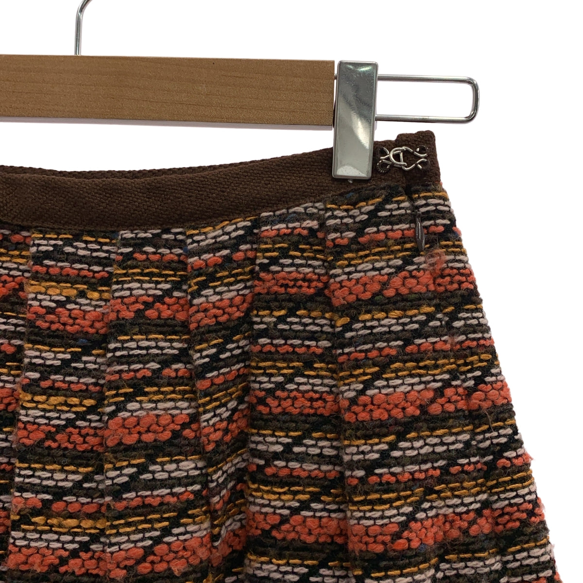 mina perhonen / ミナペルホネン | poppy ウール ジャガード プリーツスカート | F | マルチカラー | レディース