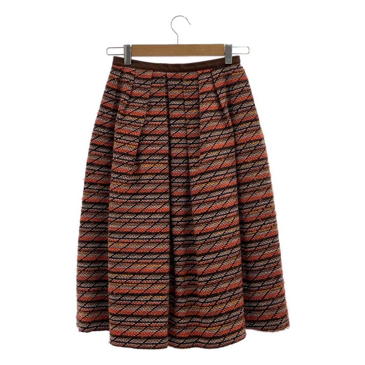 mina perhonen / ミナペルホネン | poppy ウール ジャガード プリーツスカート | F | マルチカラー | レディース