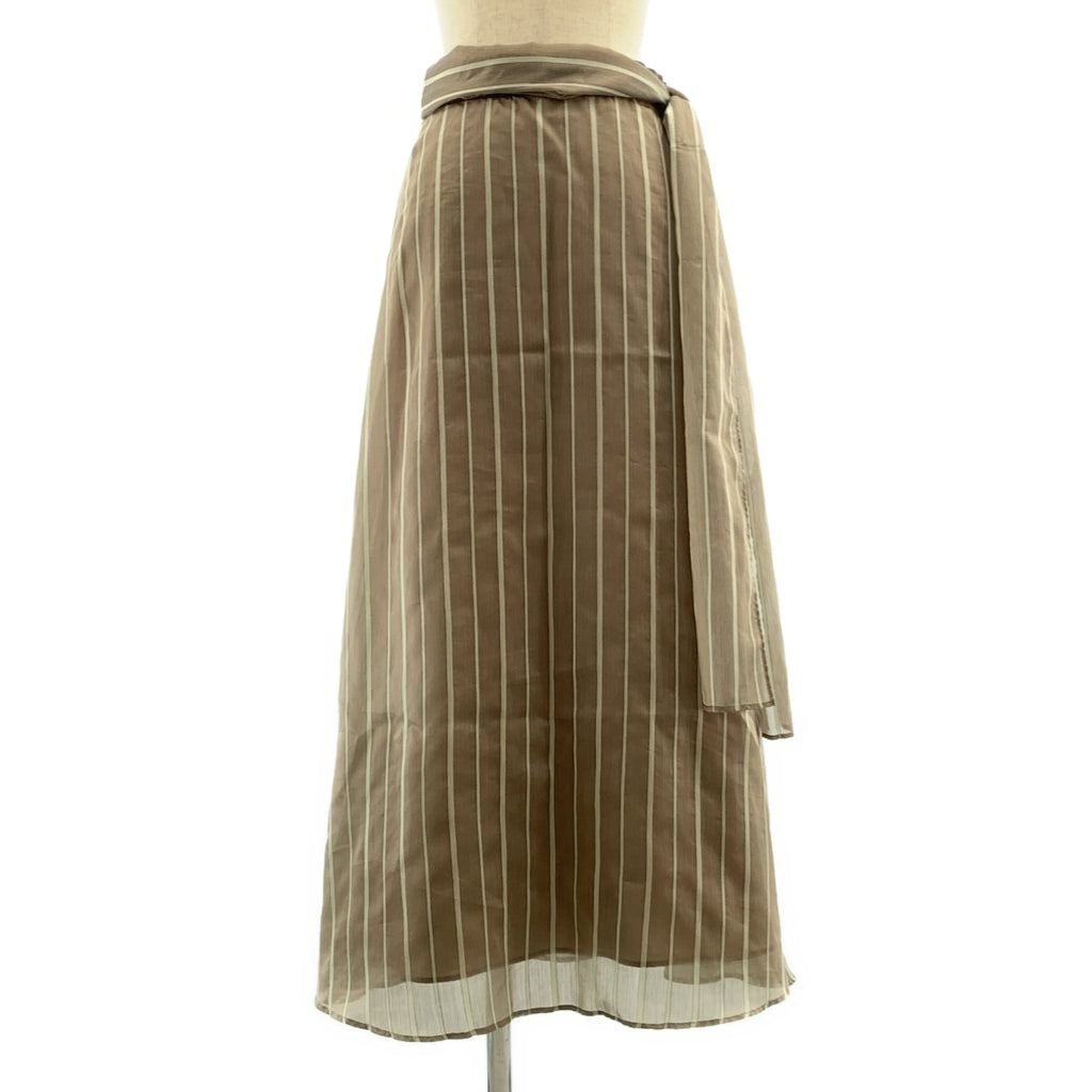 ADORE / 아도어 | 벨티드 시어 스트라이프 스커트 | 36 | 여성