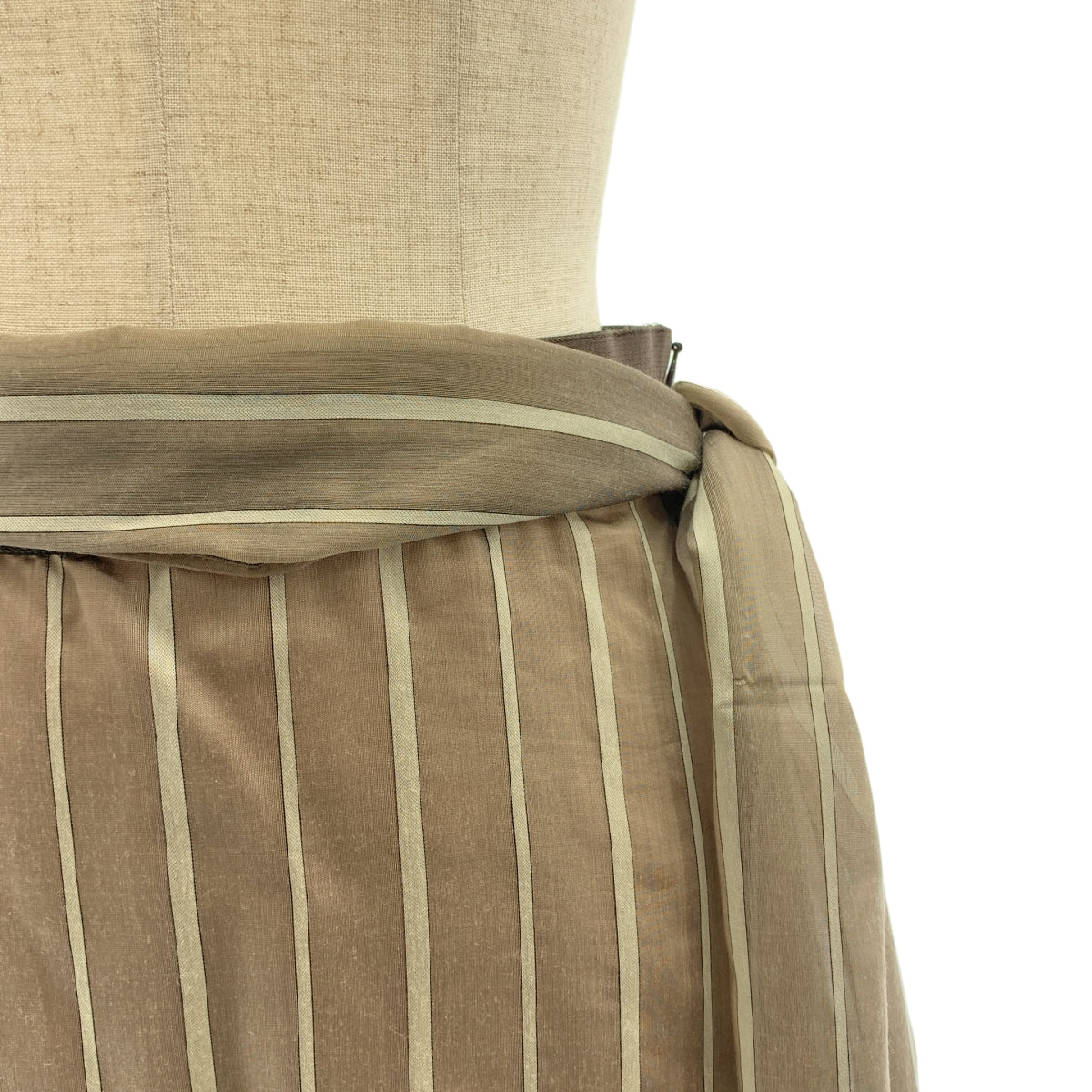 ADORE / 아도어 | 벨티드 시어 스트라이프 스커트 | 36 | 여성