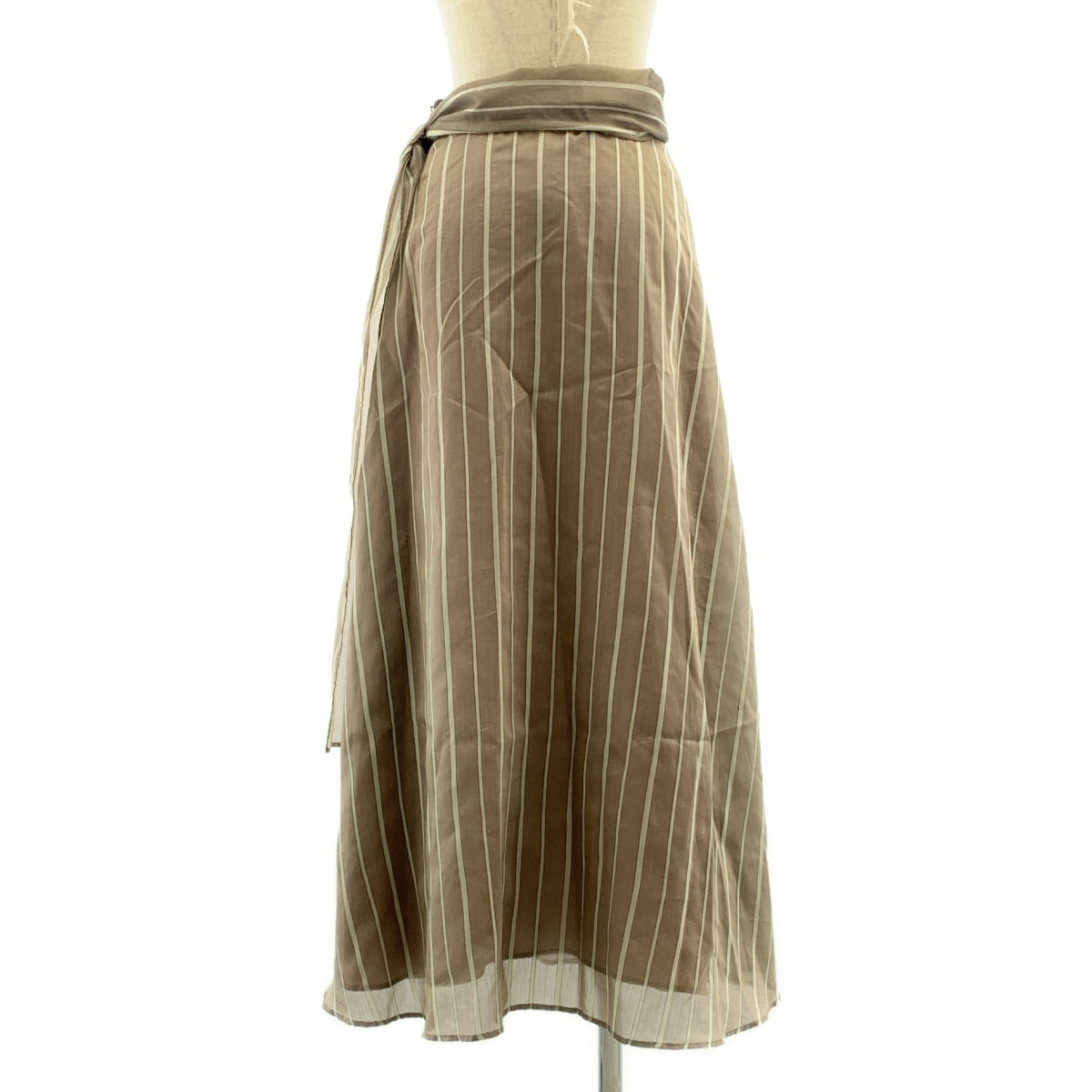 ADORE / 아도어 | 벨티드 시어 스트라이프 스커트 | 36 | 여성