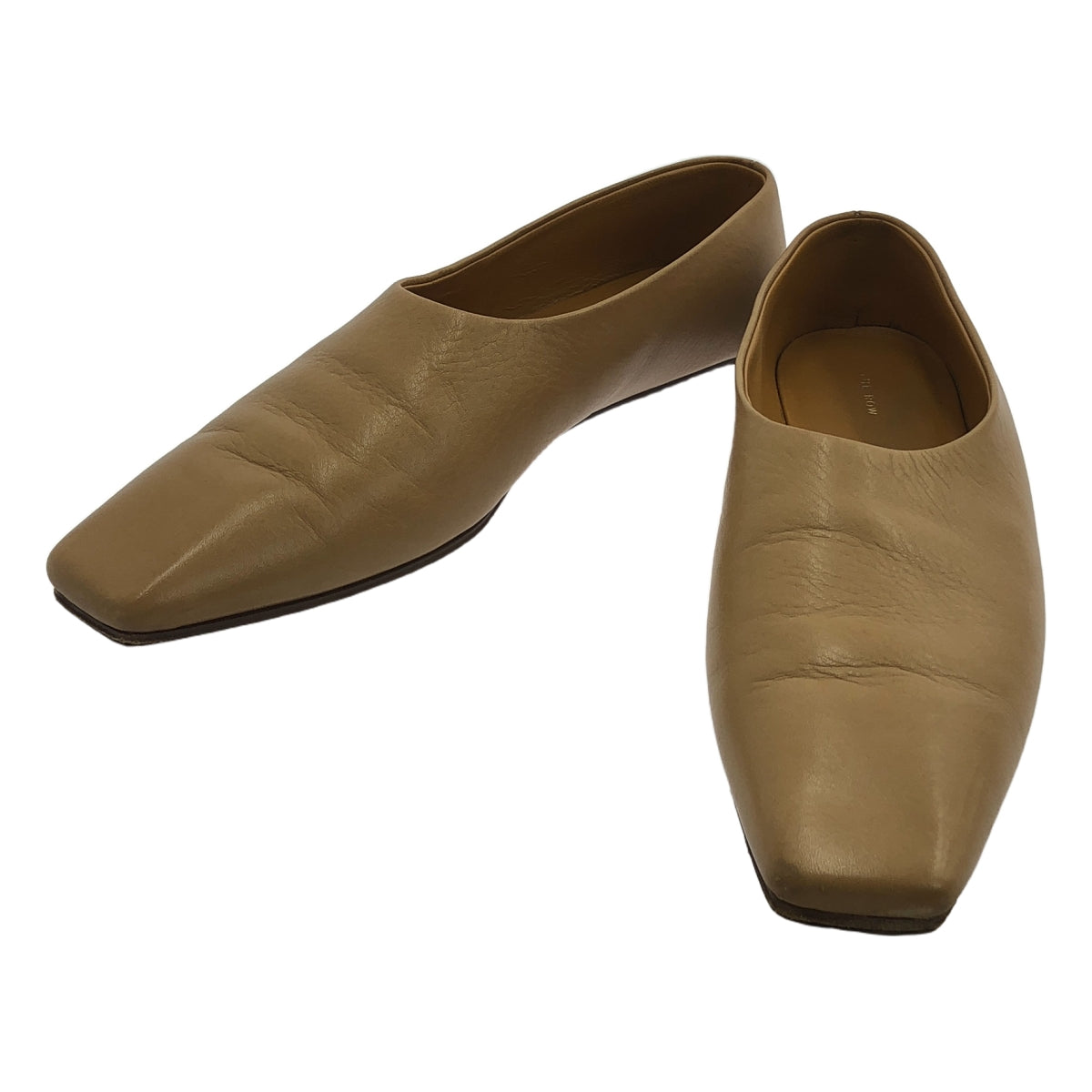THE ROW / ザロウ | SQUARE TOE PUMP スクエアトゥ フラットパンプス | ベージュ | レディース