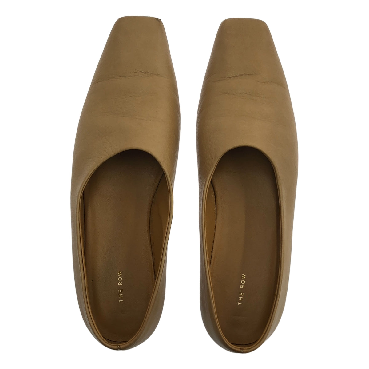 THE ROW / ザロウ | SQUARE TOE PUMP スクエアトゥ フラットパンプス | ベージュ | レディース
