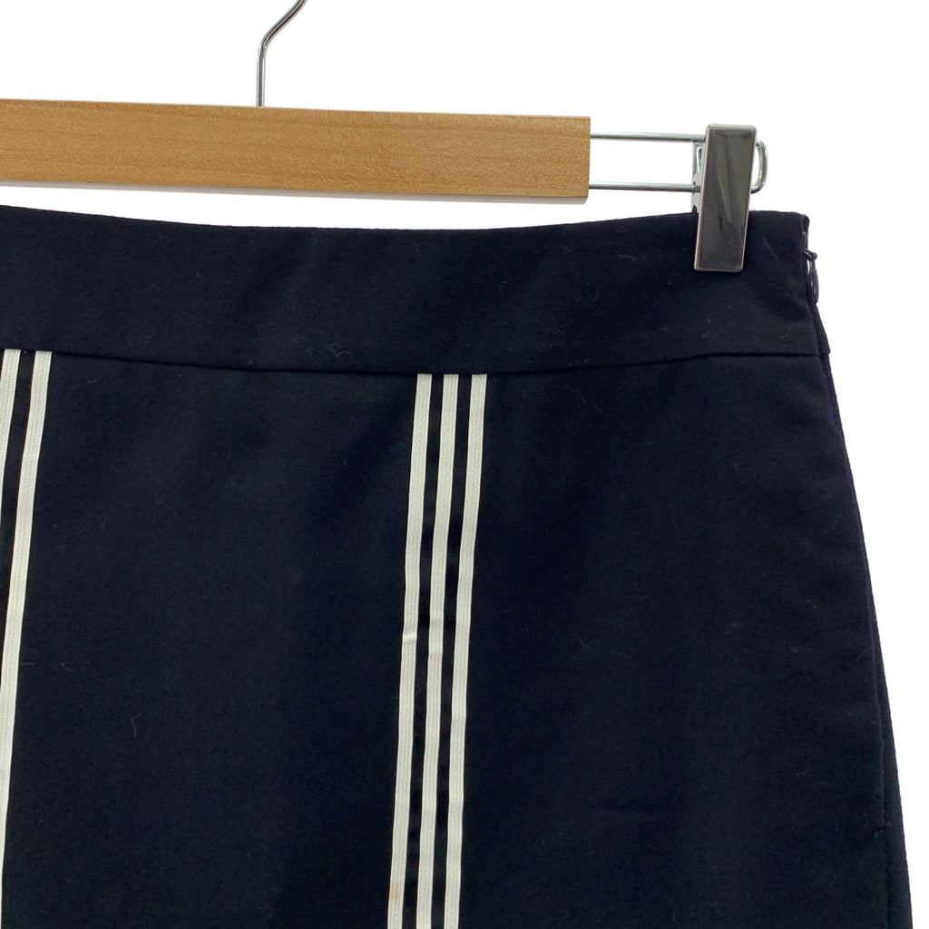 HYKE / ハイク | ウール ライン装飾 サイドジップ スカート / 裏地付き | 2 | ダークネイビー | レディース