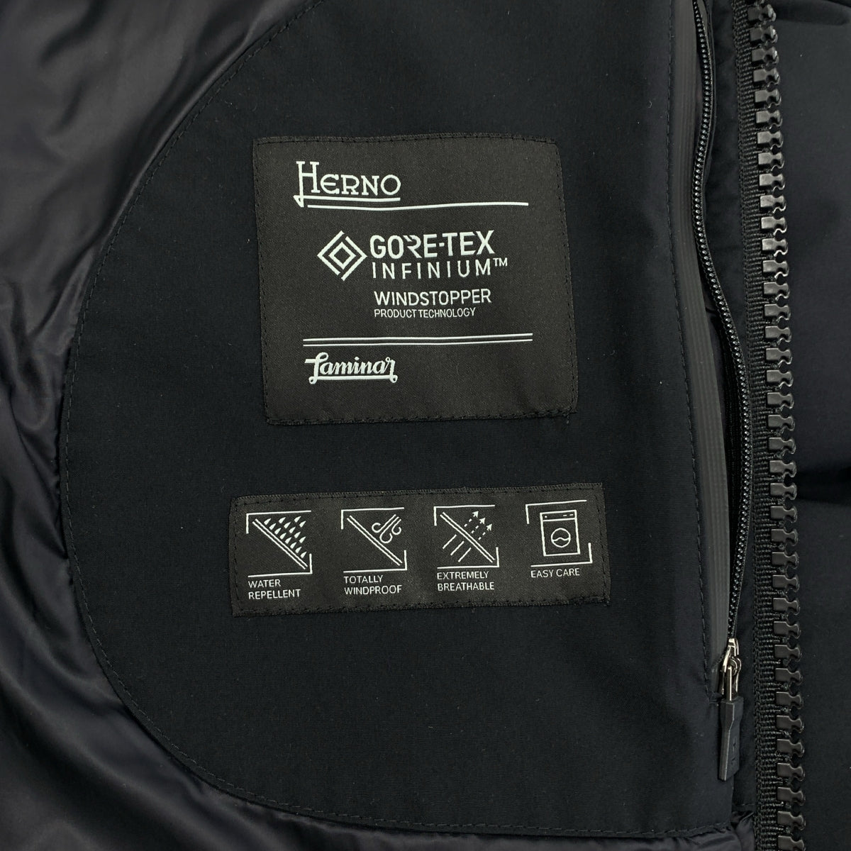 【미품】 HERNO / 헤르노 | LAMINAR GORE-TEX 라미나 고어 텍스 다운 재킷 | 38 | 블랙 | 여성