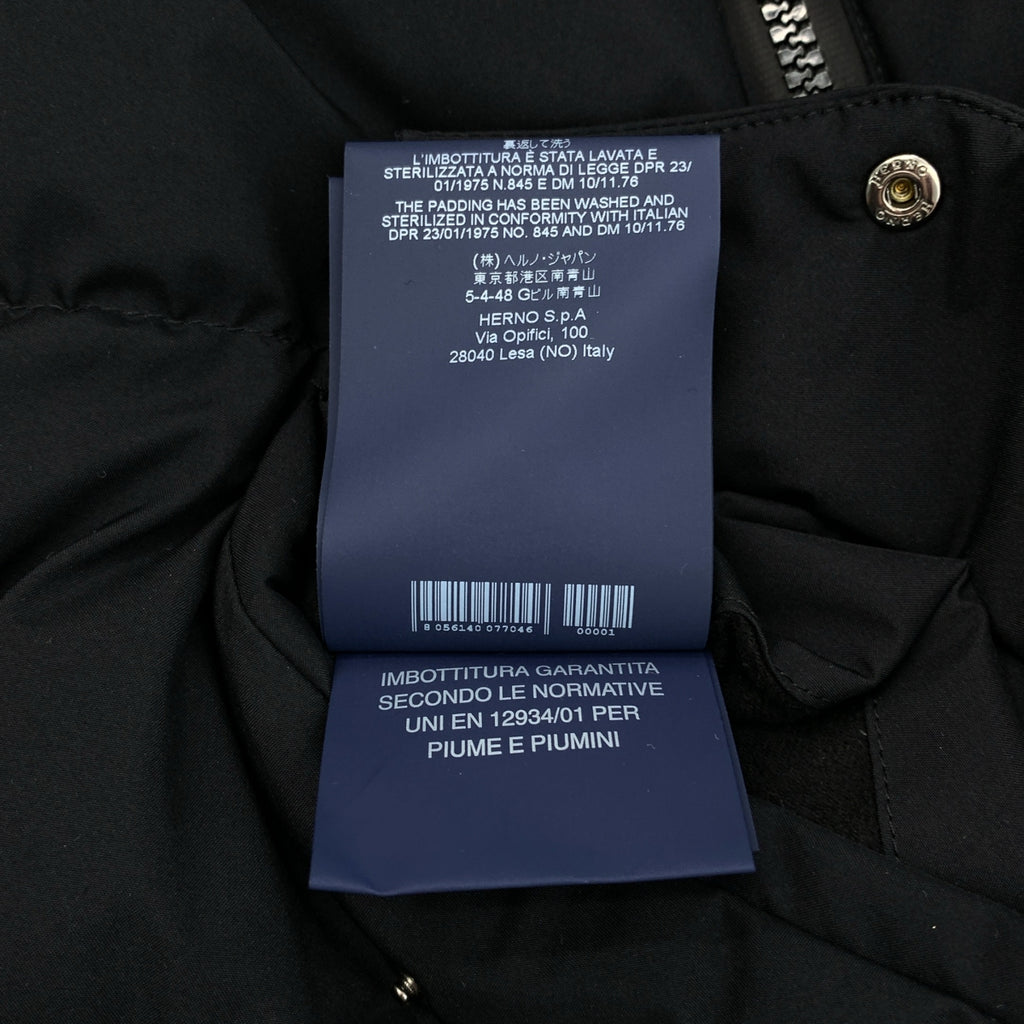 【미품】 HERNO / 헤르노 | LAMINAR GORE-TEX 라미나 고어 텍스 다운 재킷 | 38 | 블랙 | 여성