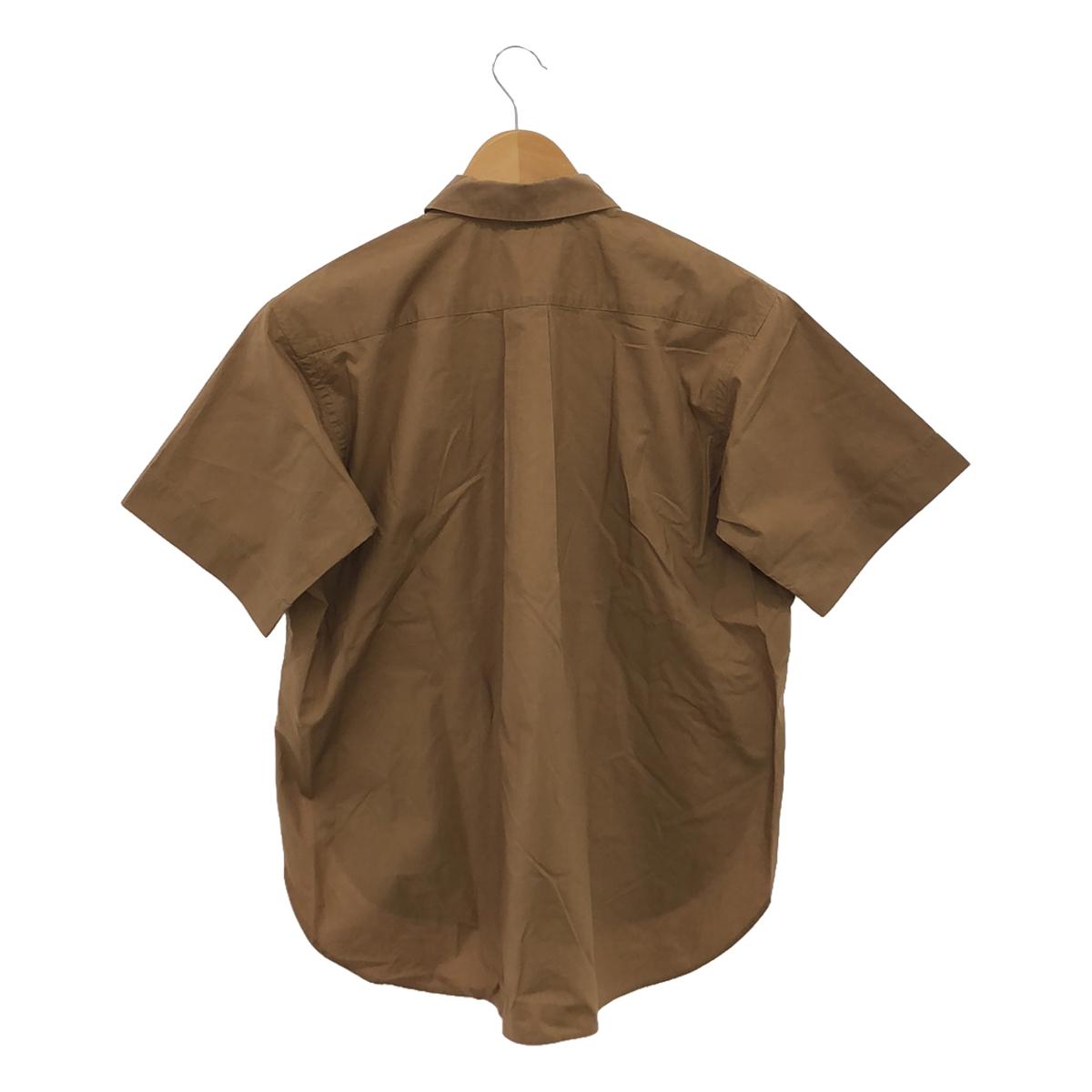 SOFIE D'HOORE | Cotton big pocket short sleeve shirt | 34 | Brown | Women's