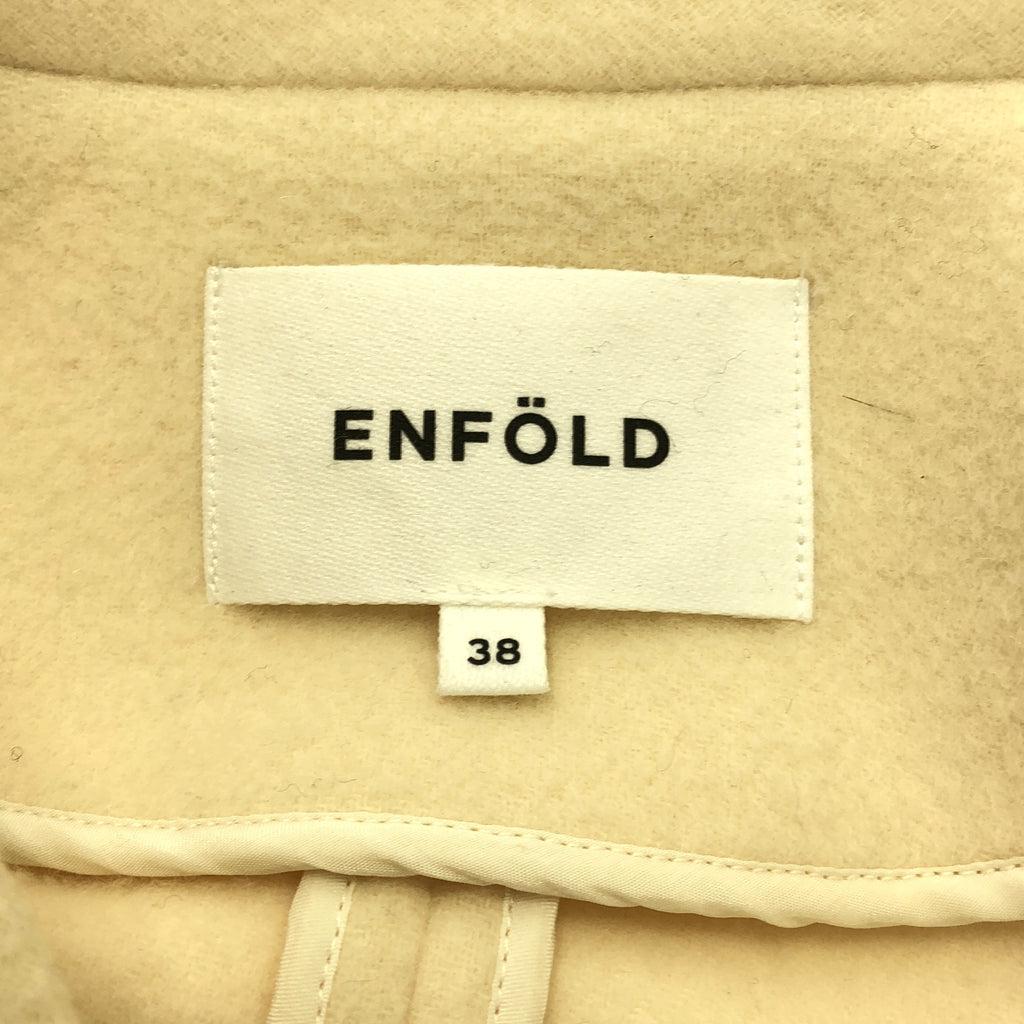ENFOLD / 엠 폴드 | 파인 리버 프론트 쇼트 코트 | 38 | 베이지 | 여성