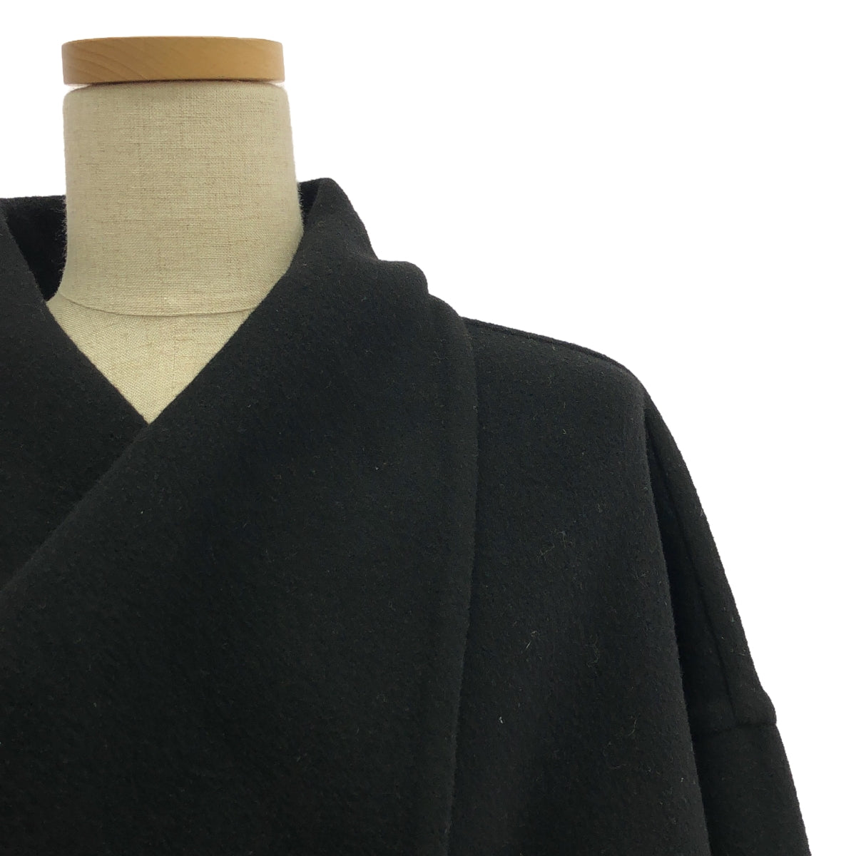 JW Anderson / ジェイダブルアンダーソン | ウール カシミヤ ベルト付き ラップコート | UK6 | ブラック | レディース