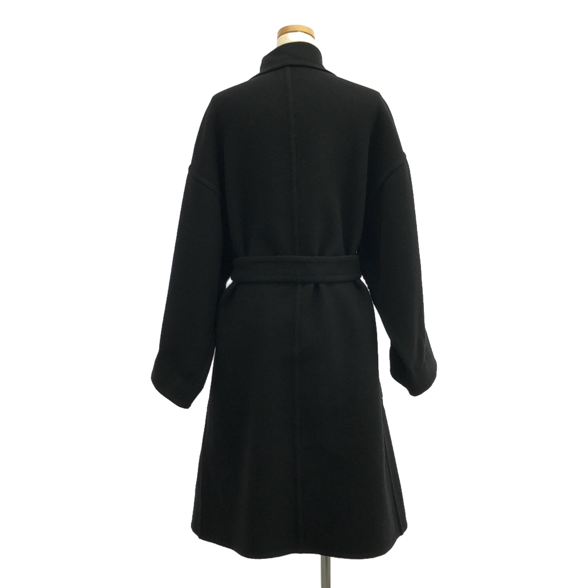JW Anderson / ジェイダブルアンダーソン | ウール カシミヤ ベルト付き ラップコート | UK6 | ブラック | レディース