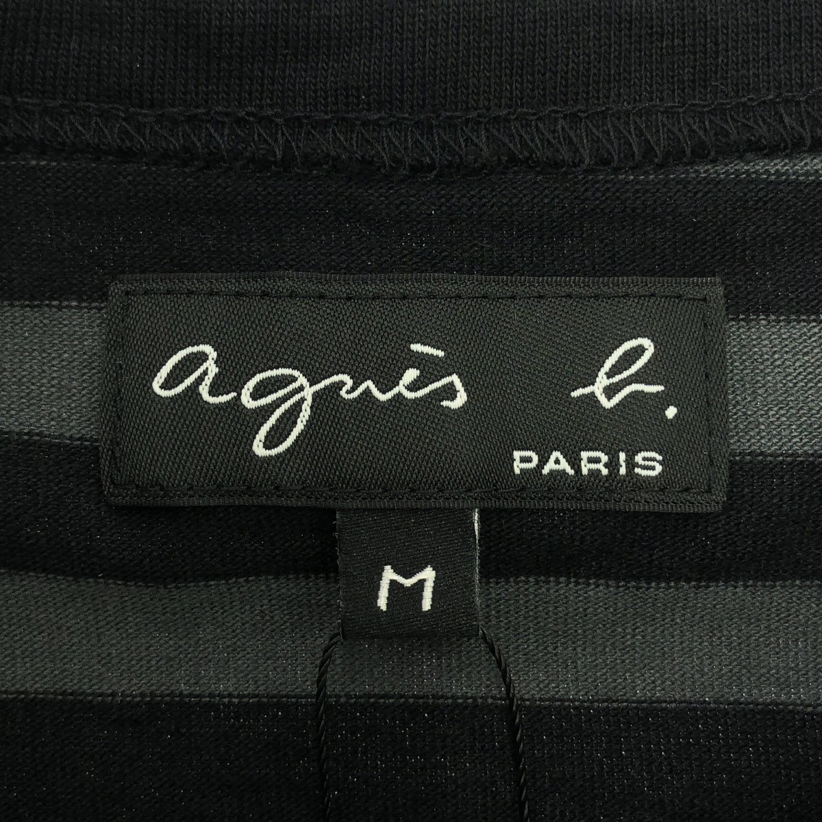 [Good Condition] Agnes b. / Agnes b. | × VA Fragment Crew Neck Cut and Sew | M | Black/Gray | Men's