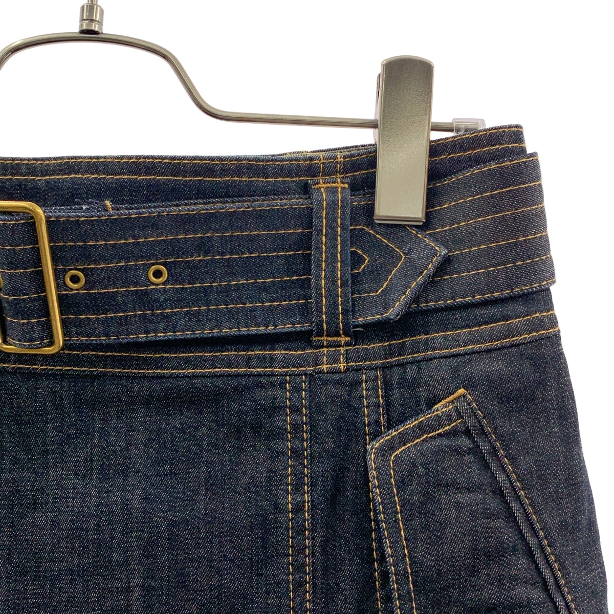 BURBERRY LONDON / バーバリーロンドン | ベルテッド デニムスカート | 38 | レディース