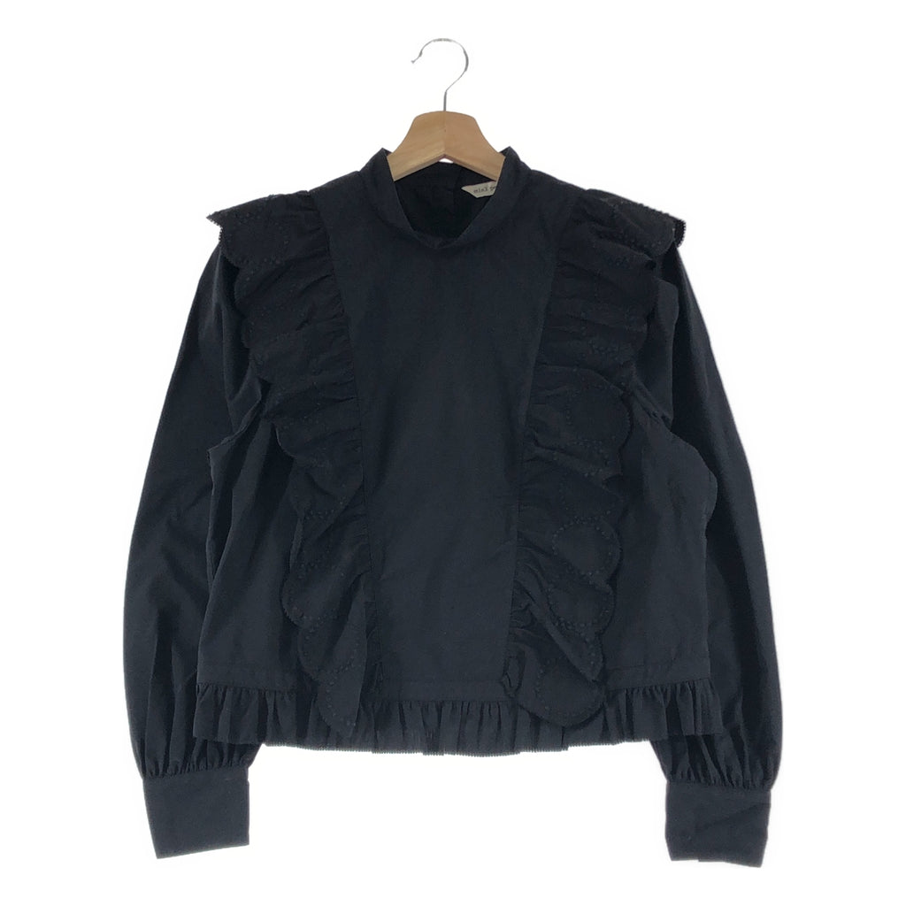 mina perhonen / ミナペルホネン | 2025AW | tambourine / タンバリン エンブロイダリー フリル ギャザースリーブ シャツ ブラウス | 40 | レディース