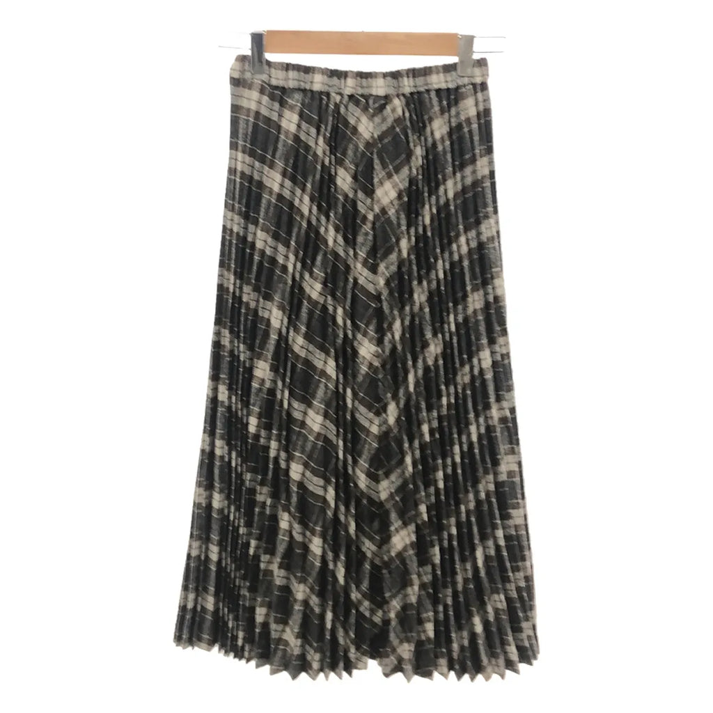 【미품】 Kelen / 켈렌 | Ritz 체크 플리츠 스커트 | S | 회색 | 여성