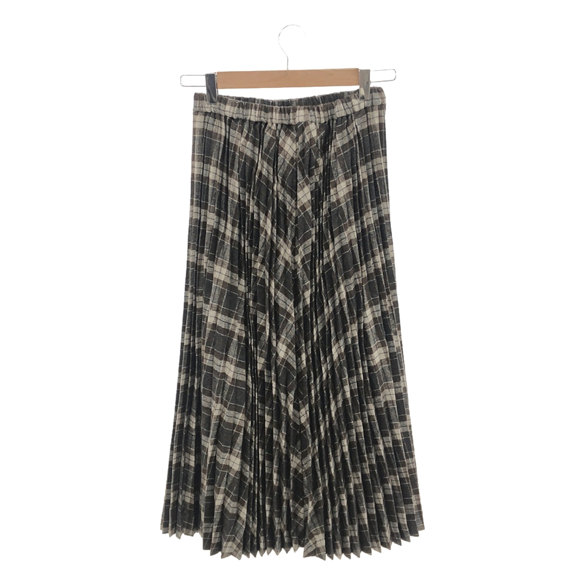 [Good Condition] Kelen | Ritz Check Pleated Skirt | S | Gray | Women's