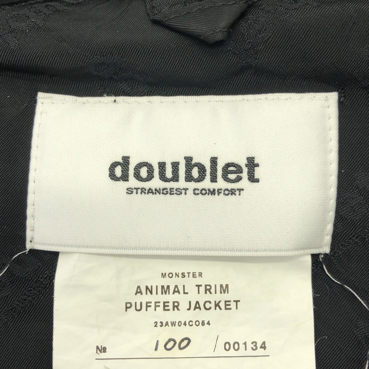 doublet / 더블렛 | 2023AW | ANIMAL TRIM PUFFER JACKET 동물 모티브 퍼퍼 다운 재킷 | M | 남성