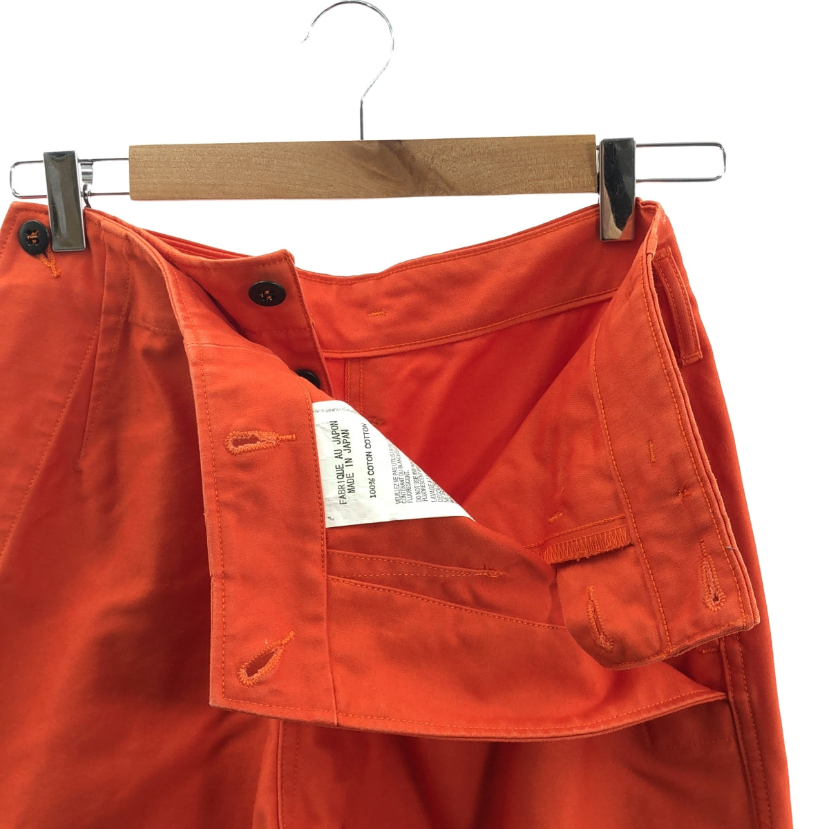 TUKI / 츠키 | MILITARY BAGGS (REVERSE) 밀리터리 버그스 백 새틴 코튼 팬츠 | 0 | 오렌지 | 남성