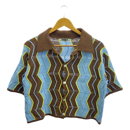 NKNIT / ンニット | 2023SS | wave pattern knit shirt ウェーブパターン ニット シャツ |