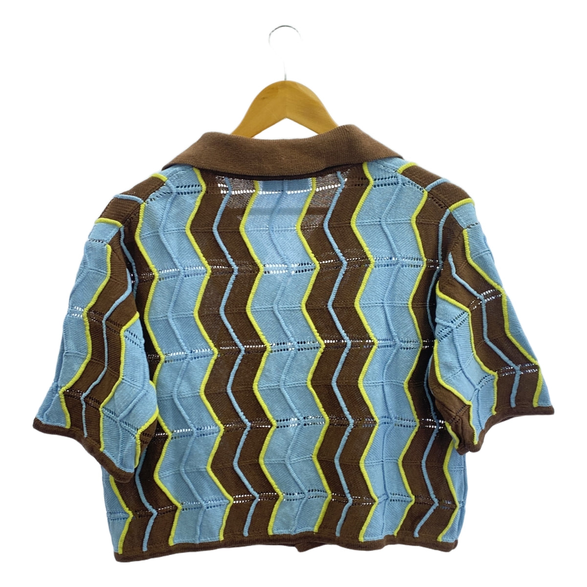 NKNIT / ンニット | 2023SS | wave pattern knit shirt ウェーブパターン ニット シャツ |