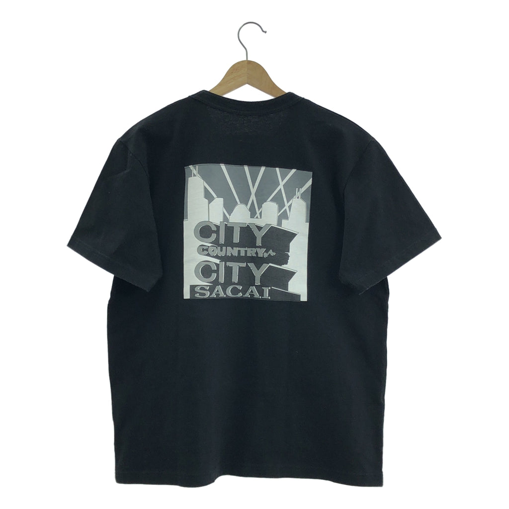 sacai / サカイ | 2023SS | ×CITY COUNTRY CITY シティーカントリーシティー / プリント Tシャツ | 3 | ブラック | メンズ