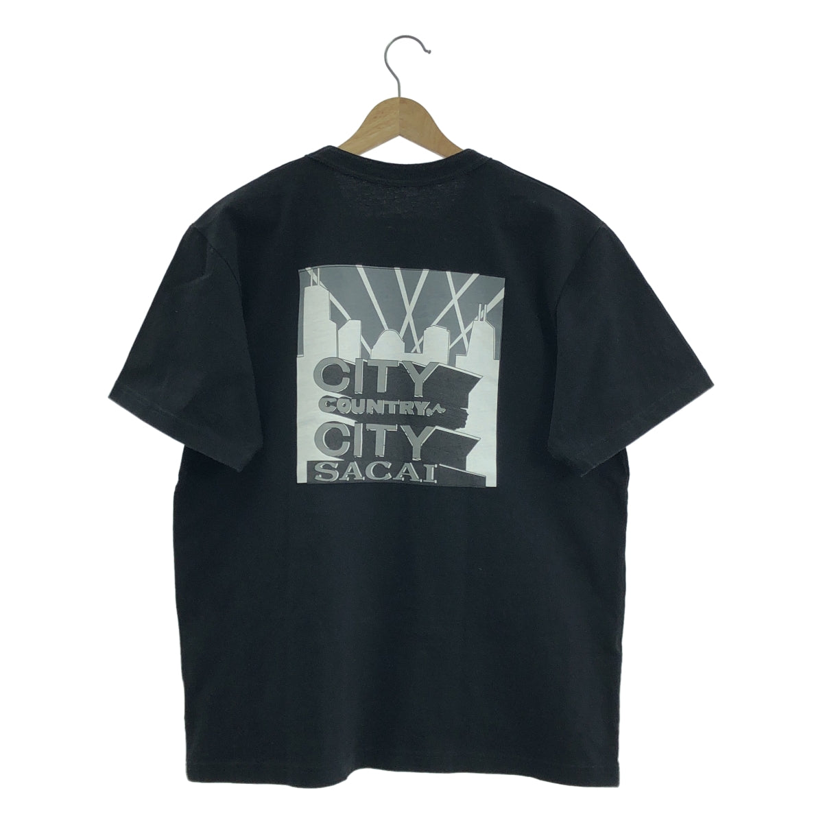 sacai / サカイ | 2023SS | ×CITY COUNTRY CITY シティーカントリーシティー / プリント Tシャツ | 3 | ブラック | メンズ