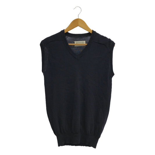 Martin Margiela | 10 Horizonti Tag Personal Period V-neck Knit Vest | S | Navy | Men's