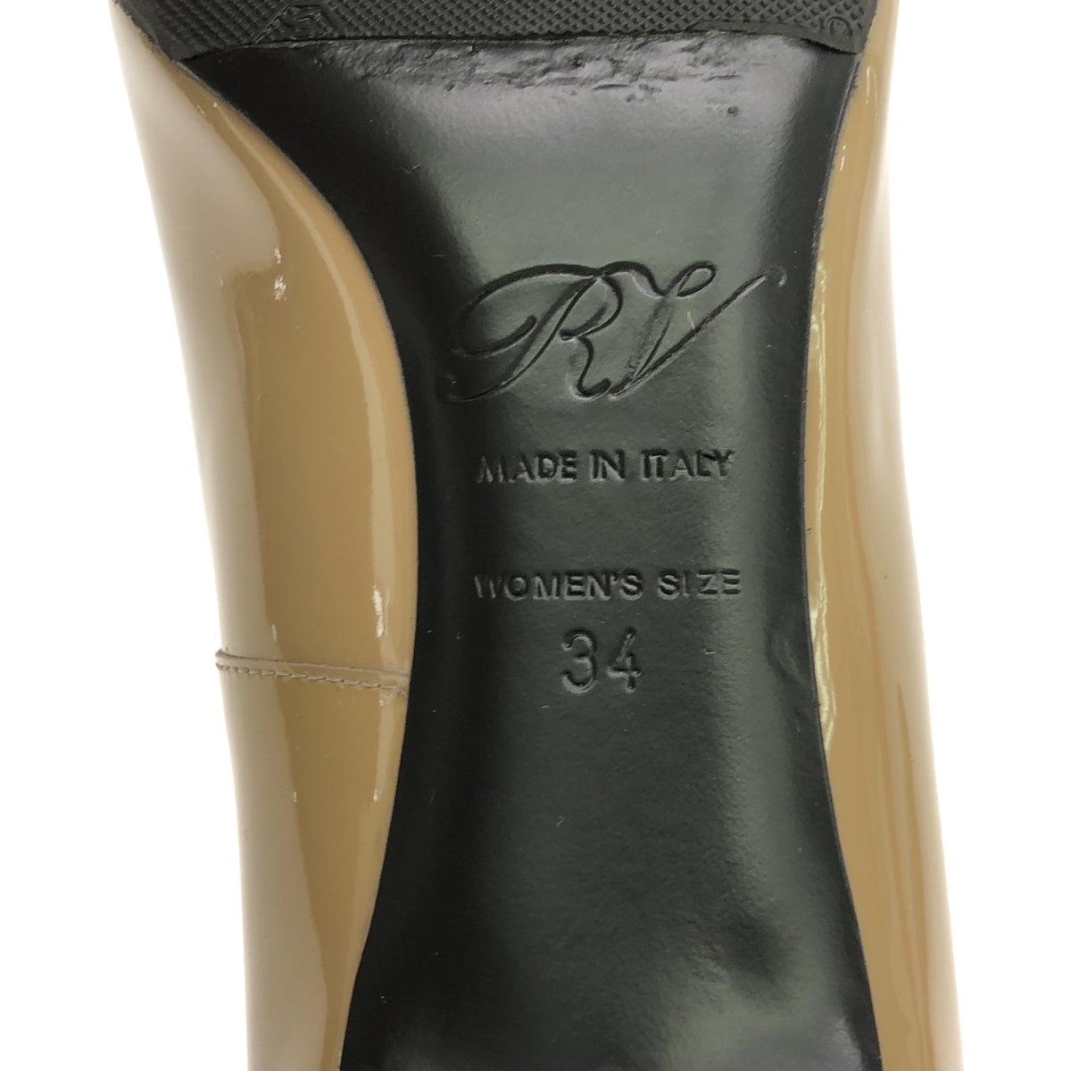 Roger Vivier | 喇叭漆皮高跟鞋 | 尺寸 34 | 米色 | 女士