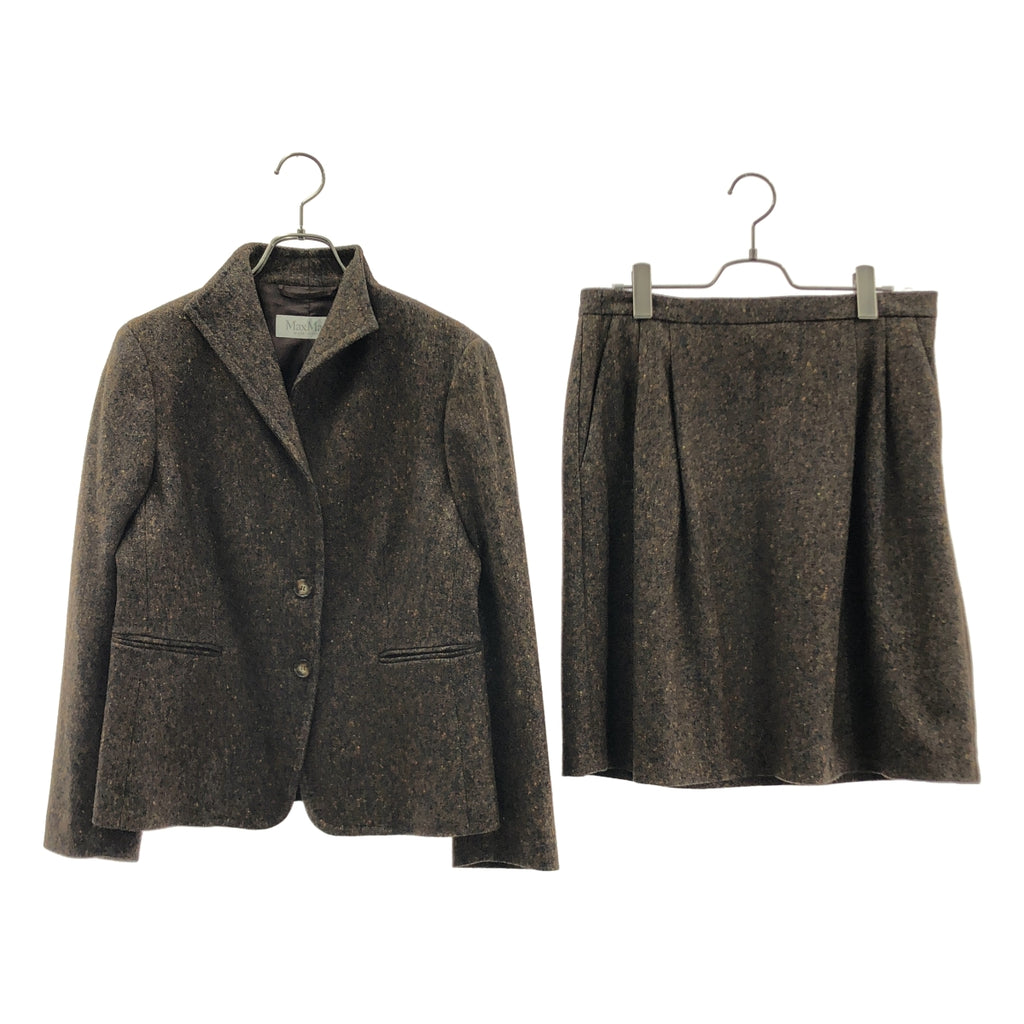 Max Mara / 맥스마라 | 셋업 / 울 실크 트위드 재킷 / 탁 스커트 | 42 |