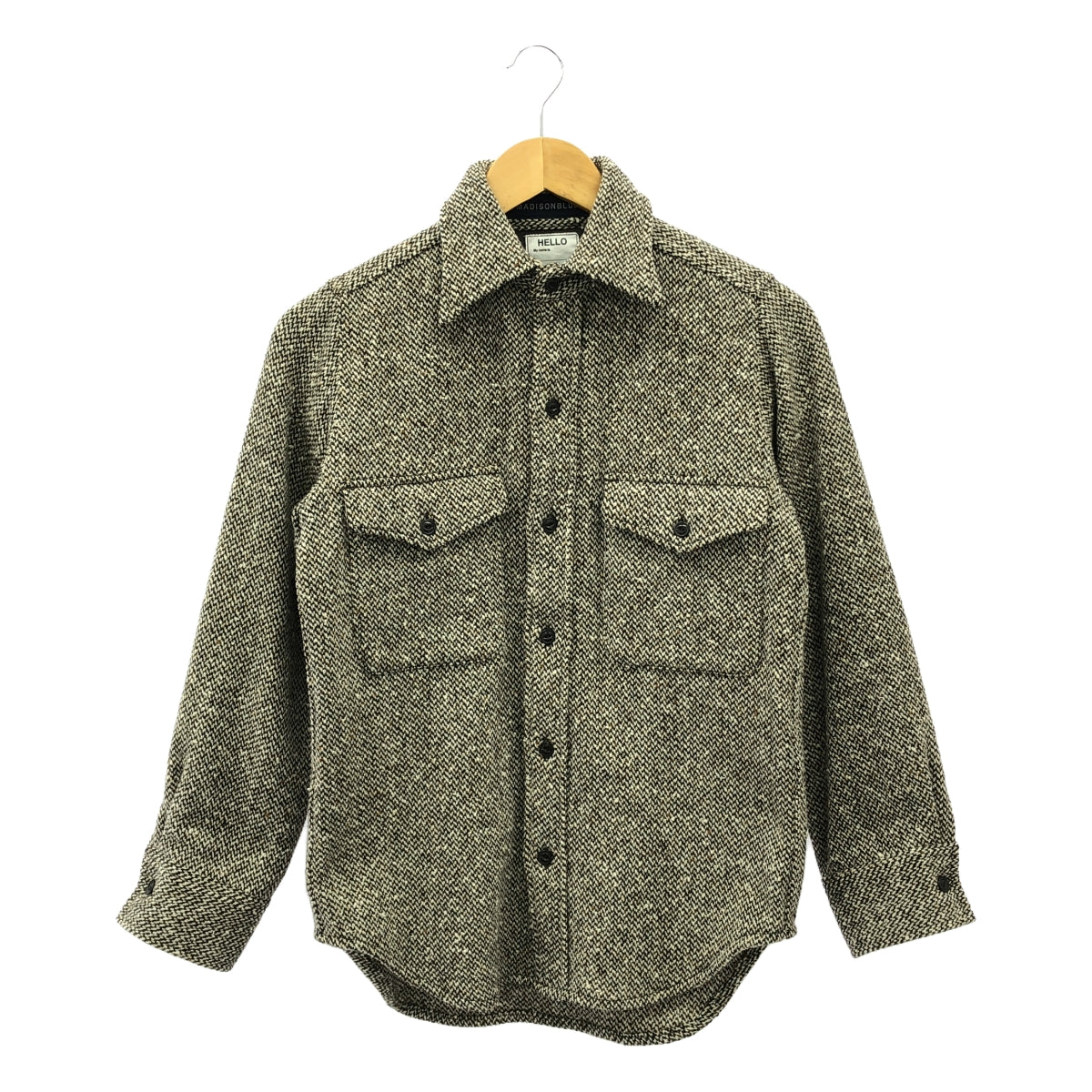 【美品】  MADISON BLUE / マディソンブルー | メランジツイードカットソープルオーバー | 01 | ブラウン | レディース